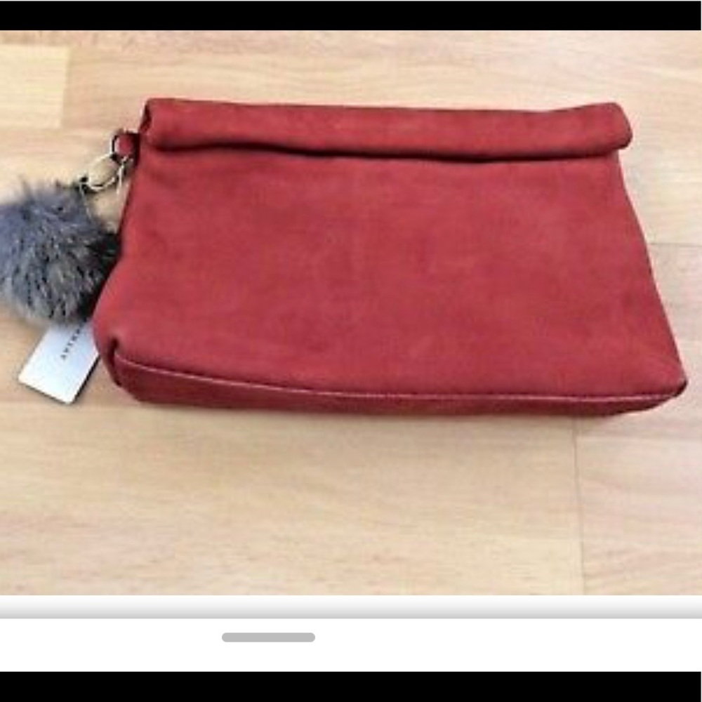 Anthropologie Miss Albright suede clutch